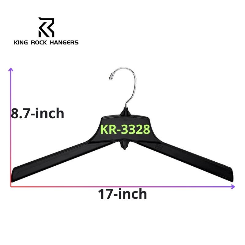 3328 Coat Hangers: Durable Black Plastic Hangers for Modern Use