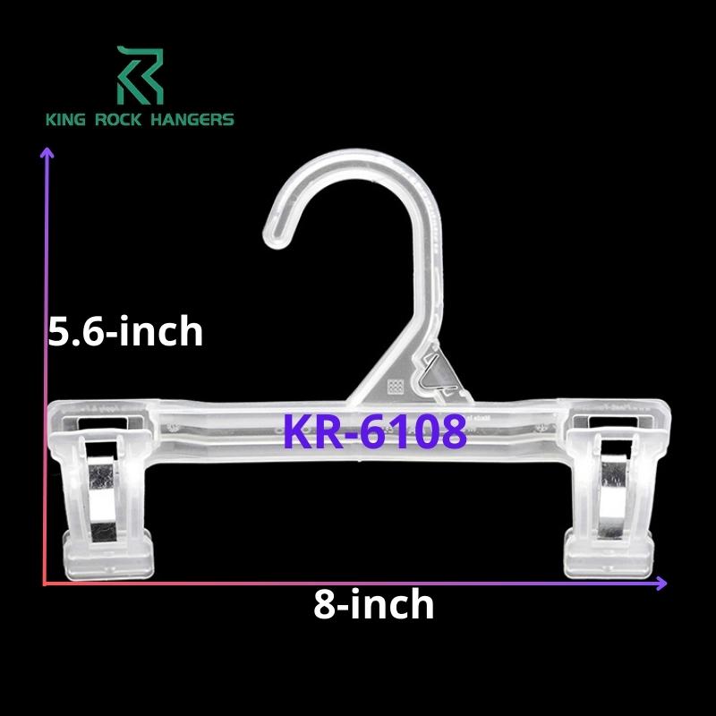 KR - 6108 Semi - Transparent Plastic Pants Hangers: Perfect for Kids' Wardrobes