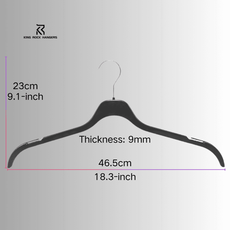 Double-layered Overlapping Plastic Coat Hanger, 46.5cm for Man's Garment Hanging