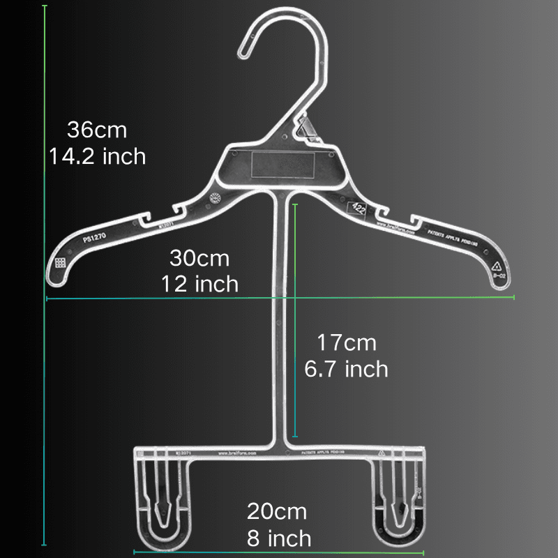 30cm One-Piece Integrated Plastic Hanger for Kids' Top + Bottom Outfit Sets | Packaging & Display Ready