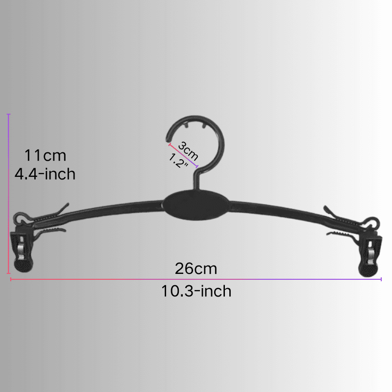 Multi-Purpose 26cm Bra & Panty Hanger with Clips-Underwear Organizer for Adult